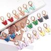 A Pair 2.5×1.3cm Alloy Ear Clip Earrings Acrylic Butterfly Shape Fashion Ear Hooks Diy Women Gift Jewelry Accessories