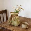 Handwoven Bamboos Fishing Basket and Flower Vases Traditional for Outdoor Lover and Home Decoration