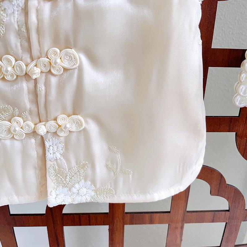 Summer Baby Girl Cheongsam Vest Set – Stylish Two-Piece Outfit