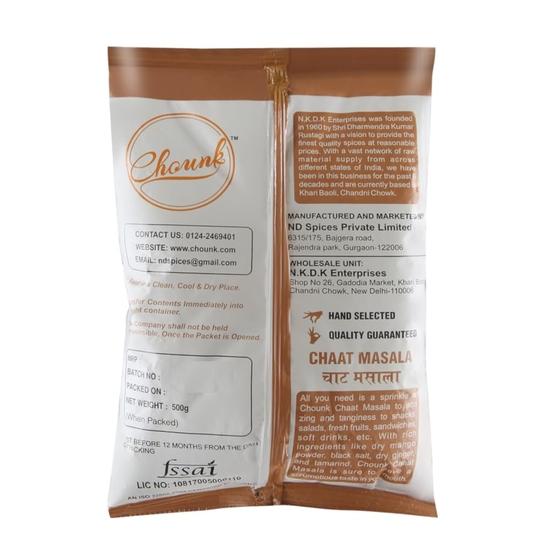 Pudră Chounk Chat Masala | Chaat Masala cu Ingrediente Naturale | Fără Coloranți Adăugați, Fără Conservanți | chat masala 1kg (Pachet de 2 x 500g)