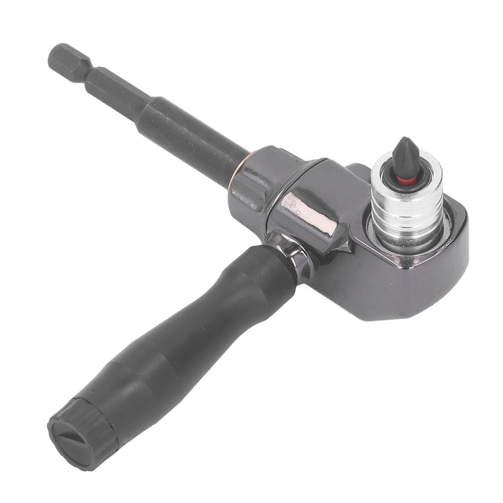Right Angle Screwdriver Adaptor Aluminum Alloy 90 Degree Driver Attachment with ABS Handle for