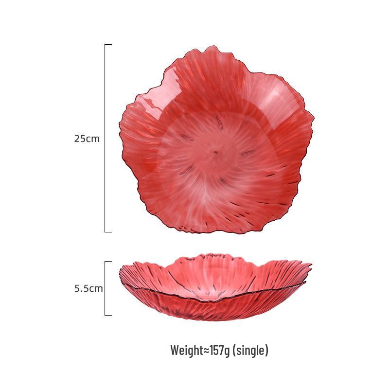 Elegant Home-Style Petal Plate: Food-Grade Fruit & Snack Dish