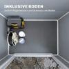 6'x4.5' Garden Storage Shed, Lockable Garden Shed with Double Doors, Window, Vent and Plastic Roof, Grey