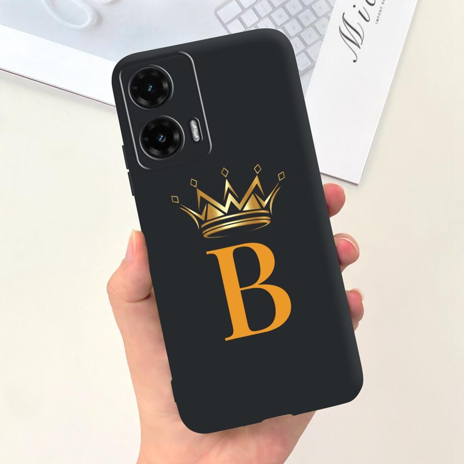 For Motorola Moto G35 5G Case G 35 Cover Cute Crown Letters Soft Silicone Back Cover For Moto G35 2024 Phone Case MotoG35 Fundas