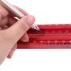 Precision Marking T-Ruler Aluminum Alloy Woodworking Scribe Marking Gauge Deluxe Crossed-out Hole Scribe Ruler 300/400mm