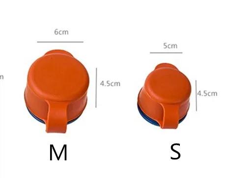 

S/M Hot Plastic Orange Food Kitchen Storage Preserve Sealing Bag Cap Househould Universal Bag Cover S