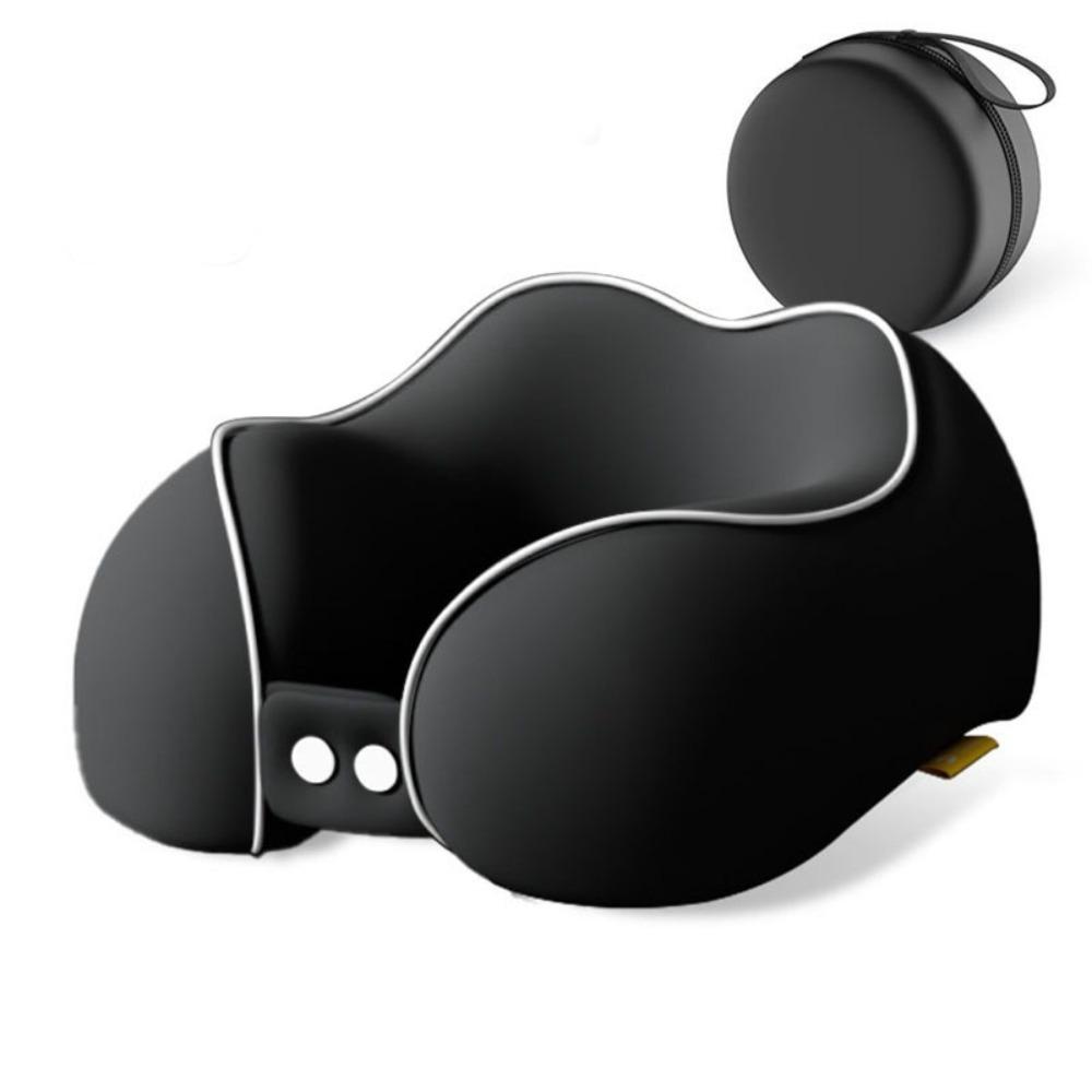 

Подушка для путешествий с медленным восстановлением Мягкая подушка для сна Подушка для шеи Подушка-плед для автомобиля Офис/Школа чёрный