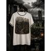 Halloween Men's 3D Skull Short-Sleeve T-Shirt Spooky Club Party Street Style Short-Sleeve Casual Loose-Fitting Men's Top
