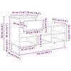 Shoe Cabinet with Shelf Black Oak Effect 102 x 36 x 60 cm