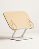 Desktop Book Stand for Reading with 360 Degrees  Rotating Base Plywood Panel & Page Clips Foldable and