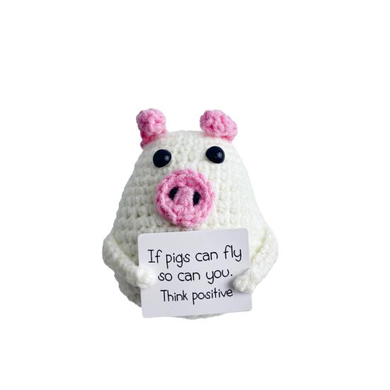 Crochet Doll Positive Knitting Doll Ornament Durable Soft Emotional Support Potato Doll for Home Decoration