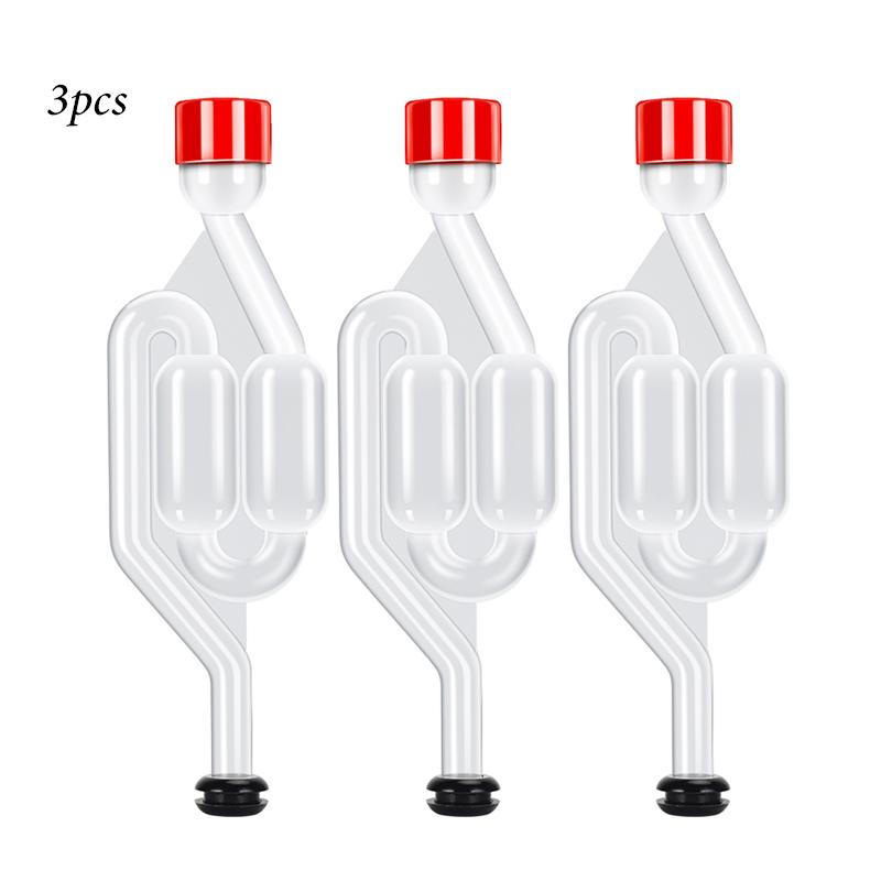 S-Shape Airlocks ,Homebrew Bubble Airlock Carboys Stopper Fermenter Seal Valve with Food Grade Grommets Wine Making Equipment