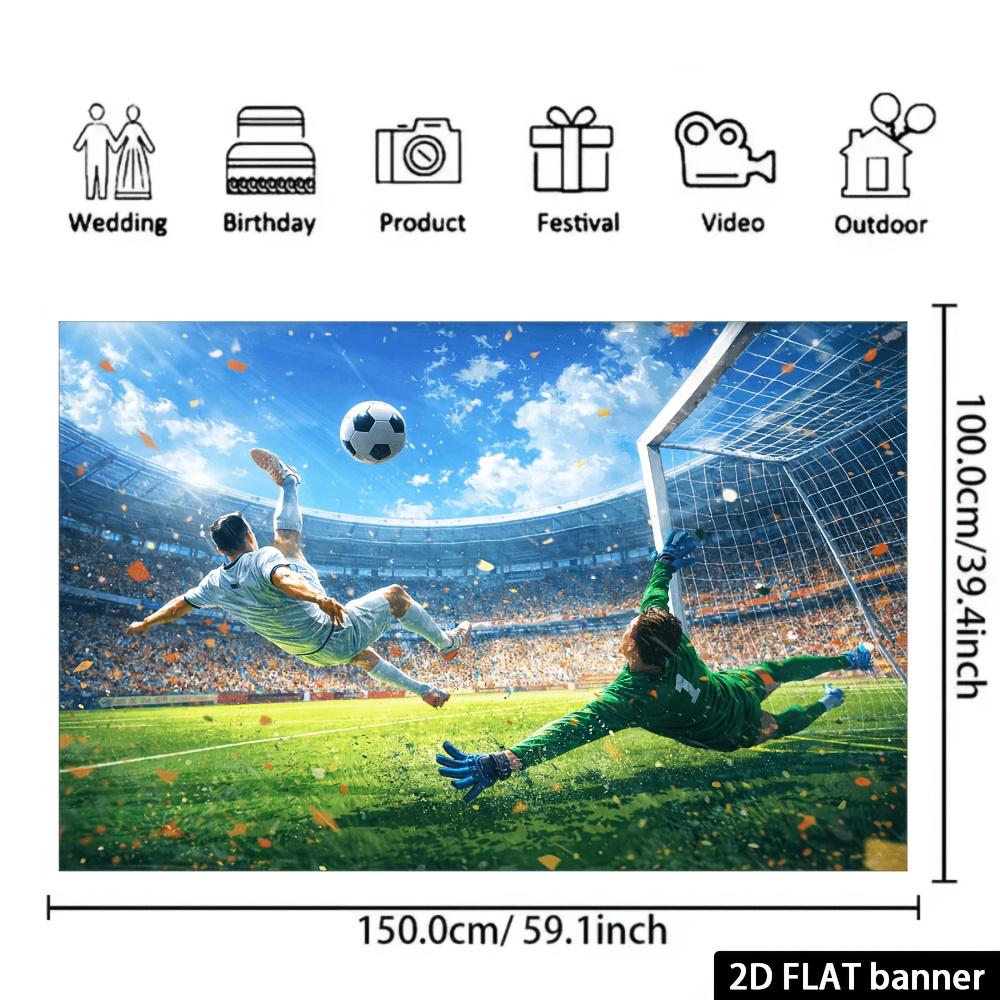 2D-Ebene, 1 Fußball-Themenparty. Fußballspiel-Schießthema, geeignet für Indoor- oder Outdoor-Fußballthemen.