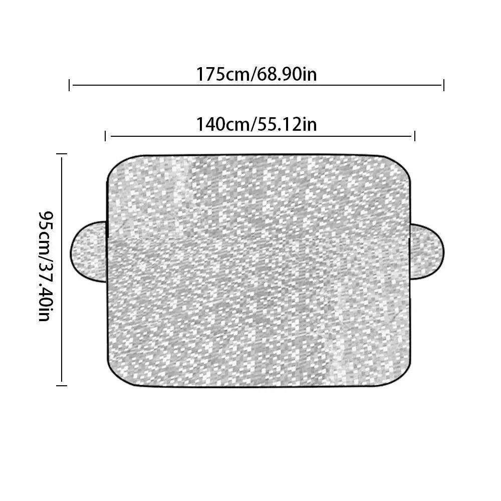 Universal Car Front Windshield Sunshade Cover Car Windshield Snow Sun Shade Cover With Reflective Stripe Winter Snow Car CoverWindshield Sunshades 1
