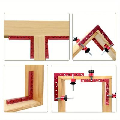 90 Degree Positioning Squares Right Angle Clamps, 160mm Aluminum Fixing Clip Carpenter Corner Clamping Square Tool for Frame Box