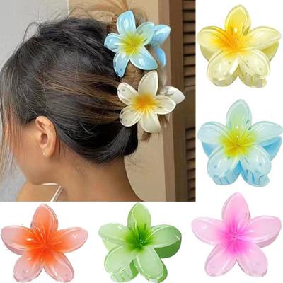 Fashion Flower Shark Hair Clips For Women Bohemia Large Hair Claw Clamp Hairpins Barrettes Girls Beach Hair Accessories Headwear Gifts