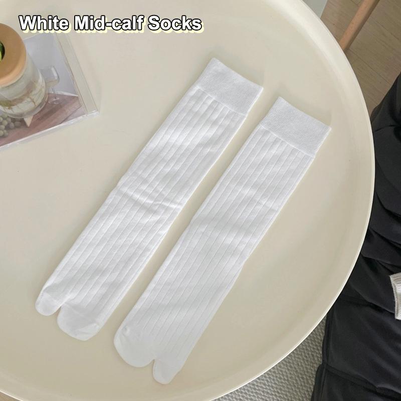 

Хлопковые носки с раздельными пальцами, носки с двумя пальцами до середины голени, носки длиной до голени, осенне-зимние вертикальные полоски, японские носки-таби, носки-сабо B