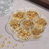 7 Grids Silver Gold Pearl Nail Art Decorations White Half Round Flat Bottom Mixed Size Nail Art Diy Accessories