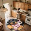 Plush Dog,Round Area Rug,Carpet Rug for Living Room Bedroom Sofa Playroom Decor,Non-slip Floor Mat