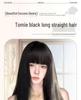 Tomie-Style Lolita Black Long Straight Wig – Natural Fluffy Simulation Hair for Daily Use