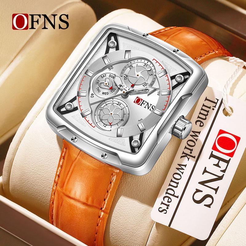 OFNS Fashion Men s Luminous Quartz Watch with Six-Hand Weekday Display – Unisex Casual Wear