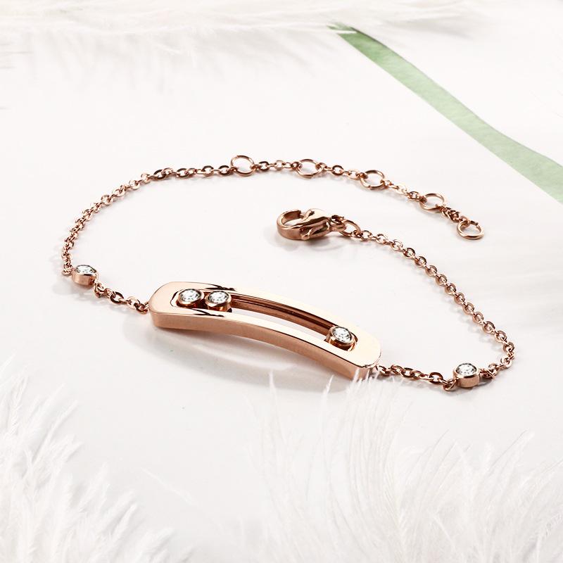 Geometric Jewelry Set: Stainless Steel Diamond-Encrusted Ring, Necklace, Bracelet & Earrings