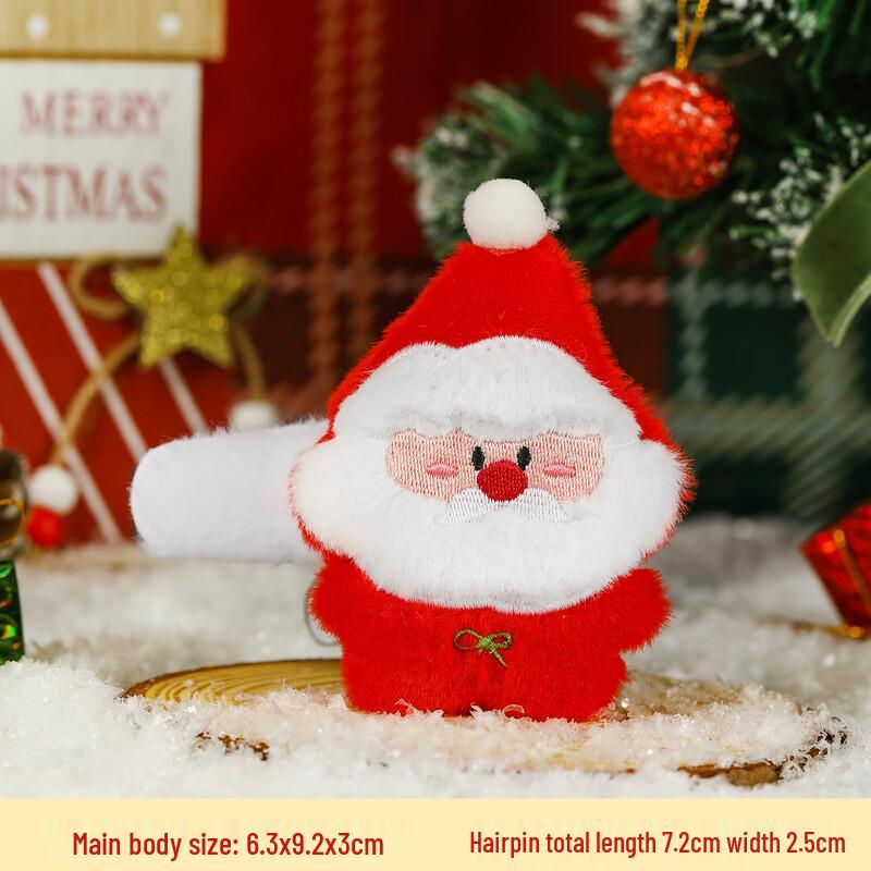 Cartoon Christmas Santa Hair Clips