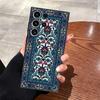 Retro Ethnic Totem Pattern Black Soft Phone Cover Case for Samsung Galaxy S21 FE S25 Edge S23 Ultra S24 Plus S20