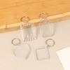 5Pcs Clear Bear Acrylic Blank Photo Frame Keychain Insert Photo Picture Frame Key Holder Diy Picture Frame Keyring Bag Pendant