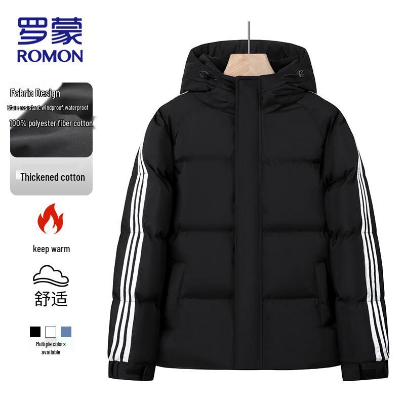 ROMON Men's Hooded Padded Winter Jacket