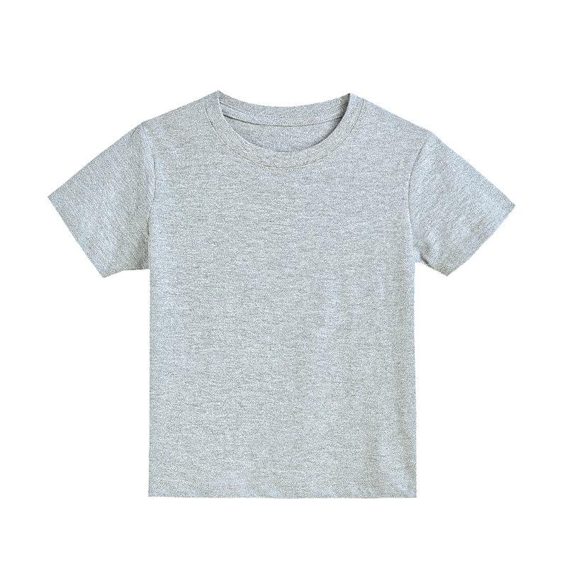Dívčí Jednobarevné Jednoduché Dětské Oblečení Trička Letní Bavlněné Chlapecké Tričko Krátký Rukáv Tričko pro Děti Topy