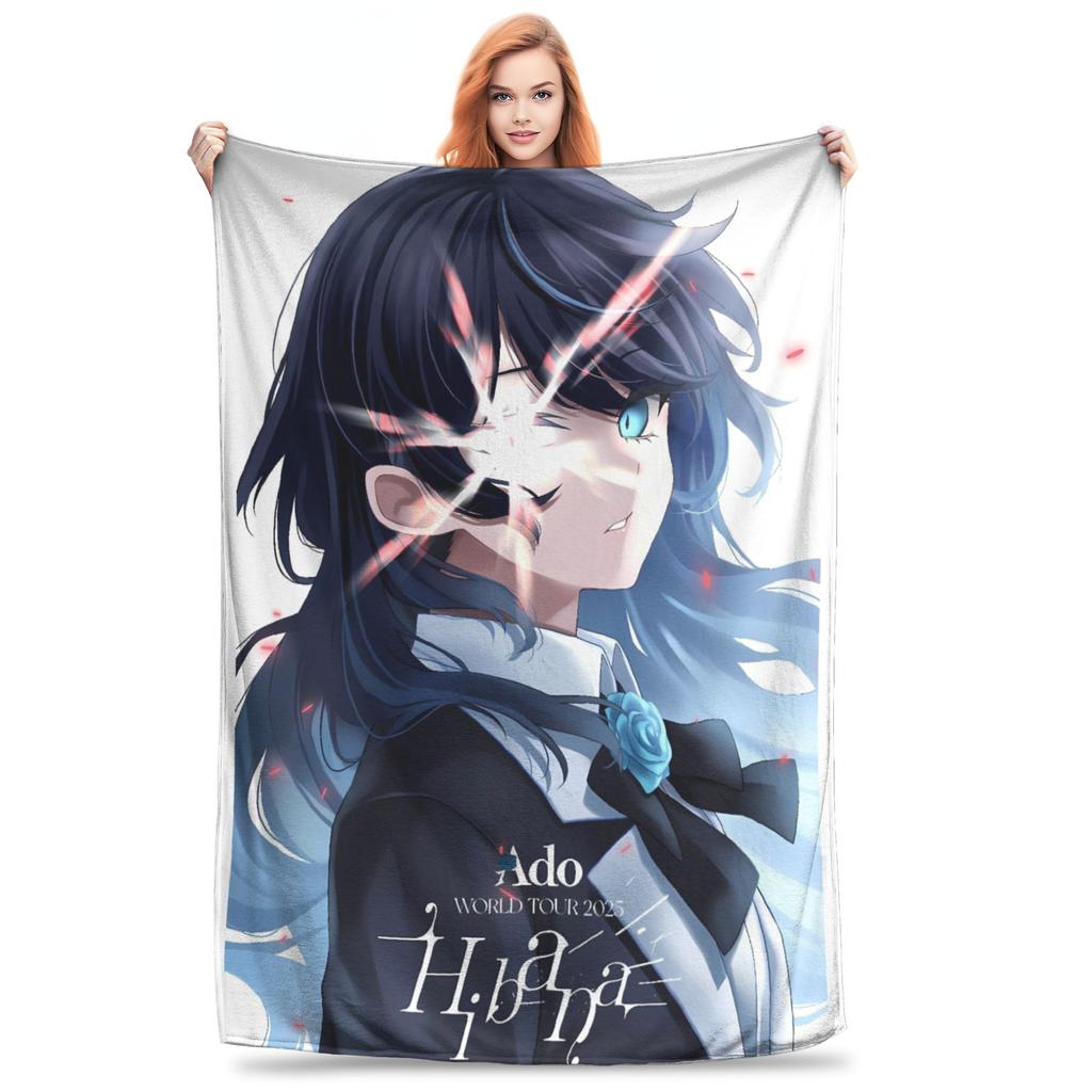 Ado WORLD TOUR 2025 Hibana Blankets Warm Soft Novelty Plush Throw Blanket For Child Outdoor Flannel Bedspread Bed Cover