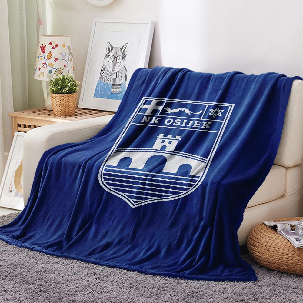 NK Osijek  Print Flannel Blanket, High quality Comfortable for All Seasons, Home Decor, Warmth and Comfort