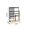 Jewelry Organizers Mesh Grid Design Suitable for Displaying Earrings Necklaces Rings Home or Shop Use Iron Wood Texture
