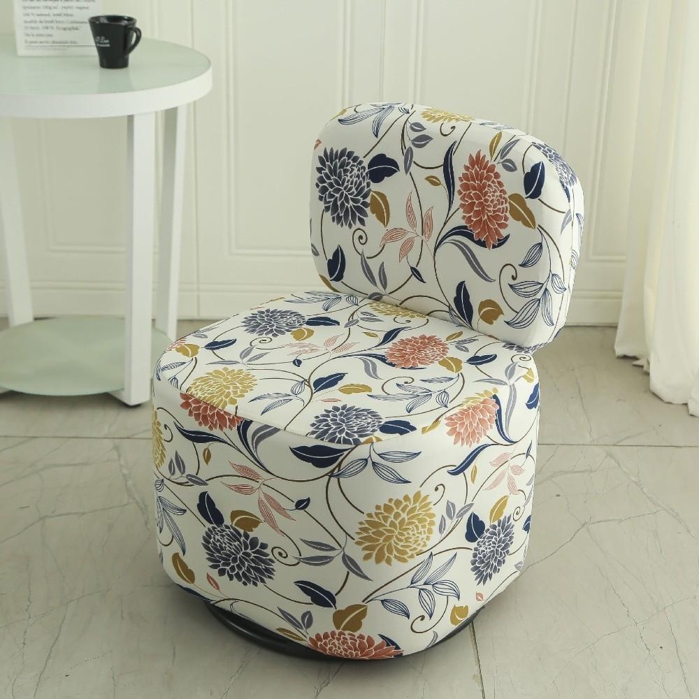 

Jacquard Pattern Mushroom Stool Cover Slipcovers Washable Low Stool Protective Case Elastic Anti-dust