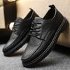 Luxury Men's Casual Shoes Fashion Brown Black Men Leather Shoes Comfortable Flat Wear-resistant Male Dress Shoe Chaussure Hommes