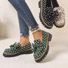 Jis neue Pumps mit rundem Zeh, dickem Absatz und Schleife, Studenten-Lederschuhe, Damen, Britischer Stil