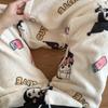 Cartoon Flannel Pajama Pants for Women - Winter Warm Fleece Lounge Pants, Coral Velvet Sleepwear Bottoms for Students, Cozy Home & Outdoor Wear
