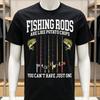 Unisexs Fishing Rod Tshirt  Material Casual Tshirt with Fishing Rod Is Like Potato Chips Printed Short Sleeve Tshirt