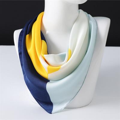 Square Headband Solid Women Silk Scarf Neck Hair Band Office Lady Foulard Neckerchief Tie Foulard Designer Scarves EMA