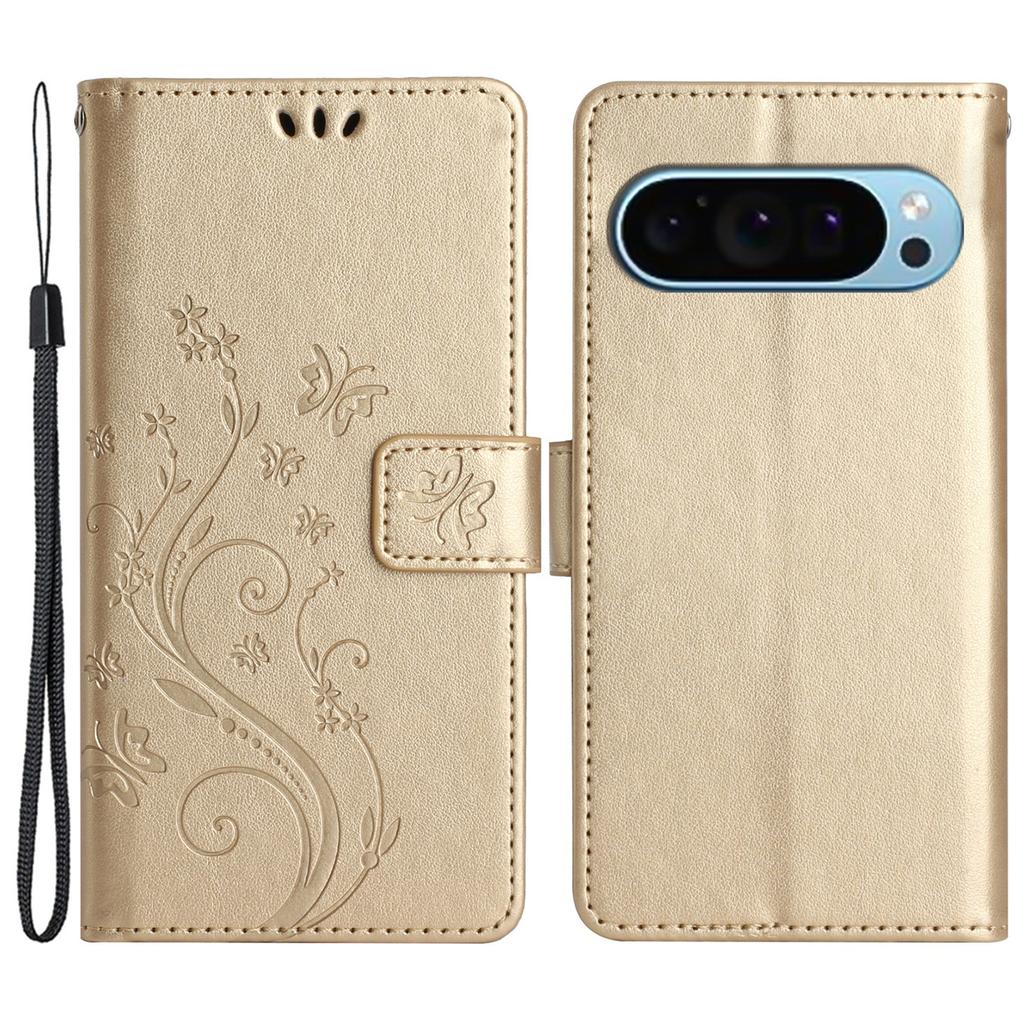 For Google Pixel 9/Pixel 9 Pro Case Butterfly Pattern PU Leather Wallet Phone Cover