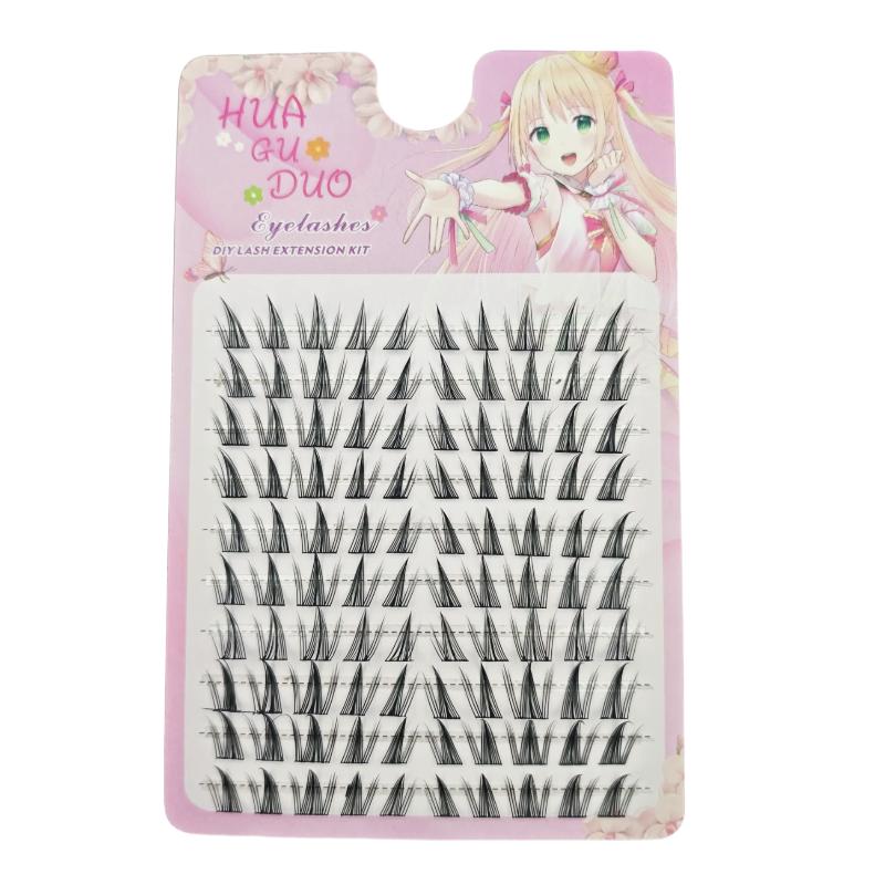 [Free Glue&Tweezers]Sunflower False Eyelashes, High-Density 10 Rows, Strip Lashes with Natural Pure Look, Triple-Segmented Set