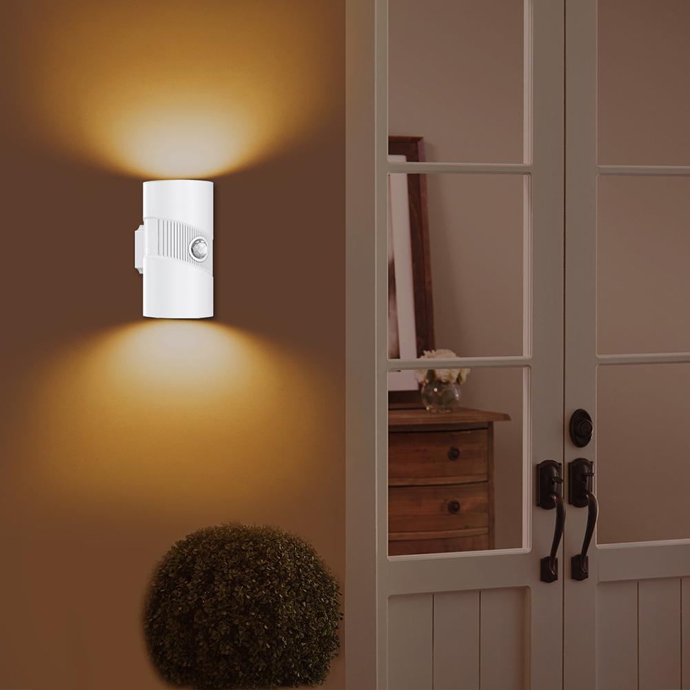 LED Intelligent Wall Lamp with Motion Sensor Wireless Night Light Adjustable Atmosphere Light for Bedroom Living Room Lighting