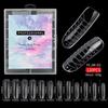 120pcs Kit Plastic Curve False Nails Art Dual Form French Tips Gel Extension Mode Acrylic Manicure Tool Accessories Sets