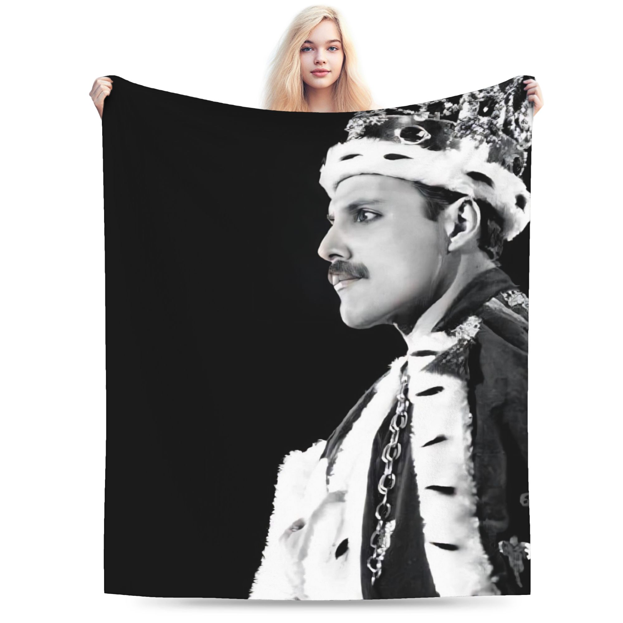 Soft Blanket Boy Girl Decorative Singer Freddie Mercury Throw Blanket  Flannel Bedspread For Outdoor Fashion Sofa Bed Cover 130x150cm