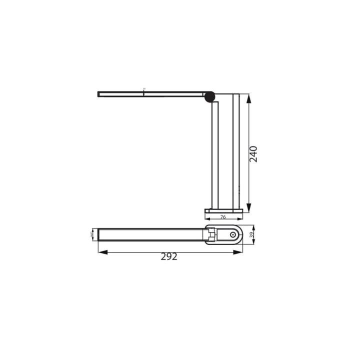 Schreibtischlampe - Philips - Bernstein - LED - 4000 Kelvin - USB-wiederaufladbar - Weiß