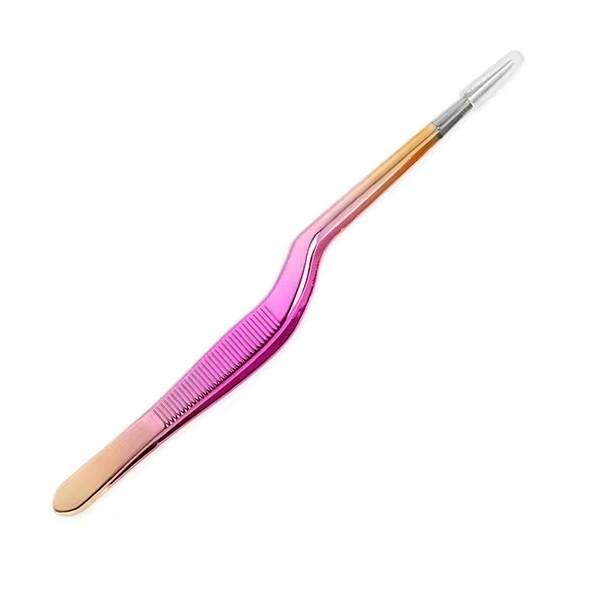 Pinzas Mini de Cocina para Cocinar de 5.5 Pulgadas, Pinzas de Acero Inoxidable con Recubrimiento de Precisión, Punta Desplazada para Estilismo de Alimentos, Decoración de Pasteles