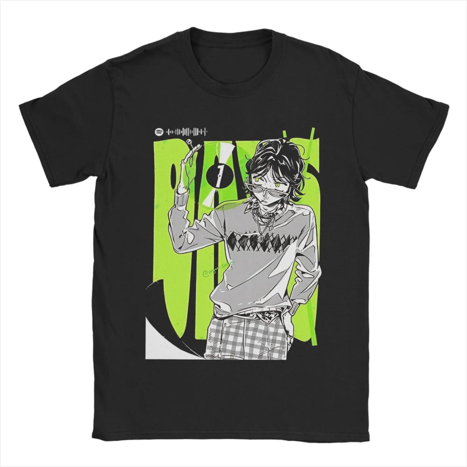 

The Guy She Was Interested in Wasn t a Guy at All Tshirts Unisex Cotton Tops Print Anime O-neck Short Sleeve S чёрный