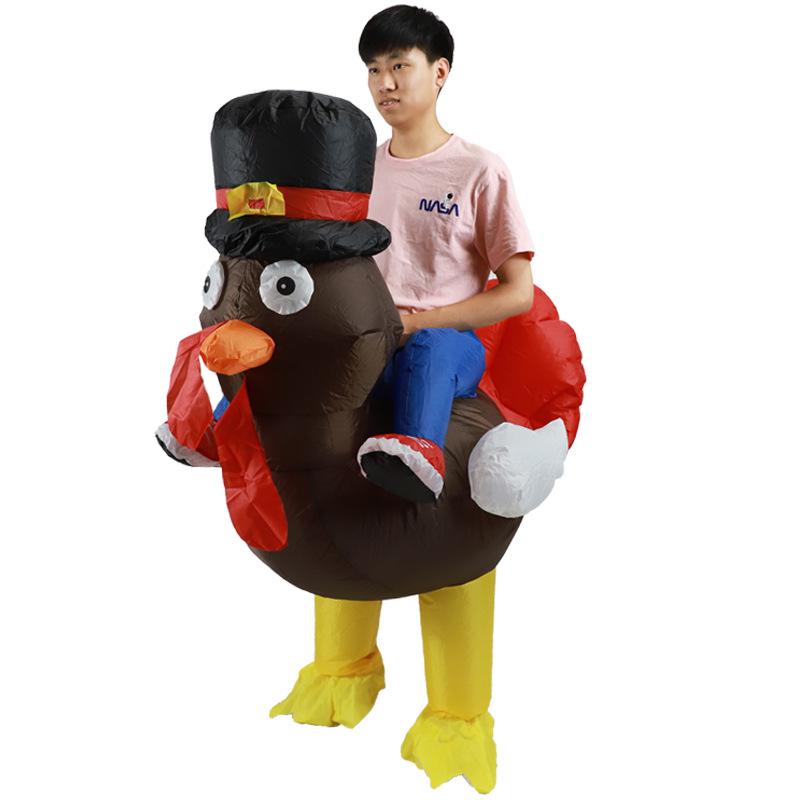 Thanksgiving Turkey Inflatable Suit Props Halloween Party Funny Event Snot Turkey Inflatable Suit