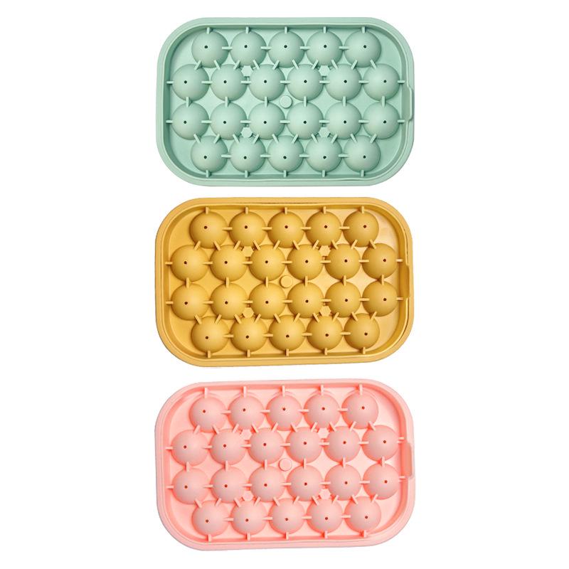 Silicone Ice Ball Mold - Round Ice Cube Tray with Storage Box